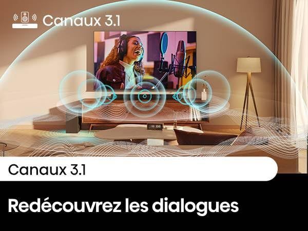 Barre de son - HISENSE - Caisson de basses sans fil - Bluetooth - 3.1 CH - Max 480 W