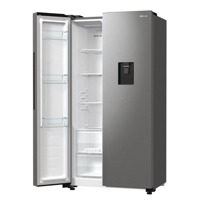 RÈfrigÈrateur amÈricain HISENSE - RS711N4WCE - 2 portes - Classe ÈnergÈtique E - 91 x 64,3 x 178,6 cm - Inox