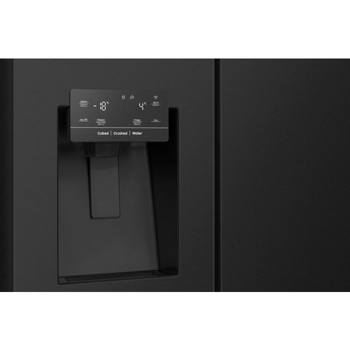 Réfrigérateur Américain - HISENSE - RS818N4TFC - 632 L - Classe C - 91 x 73 x 179 cm - Inox noir