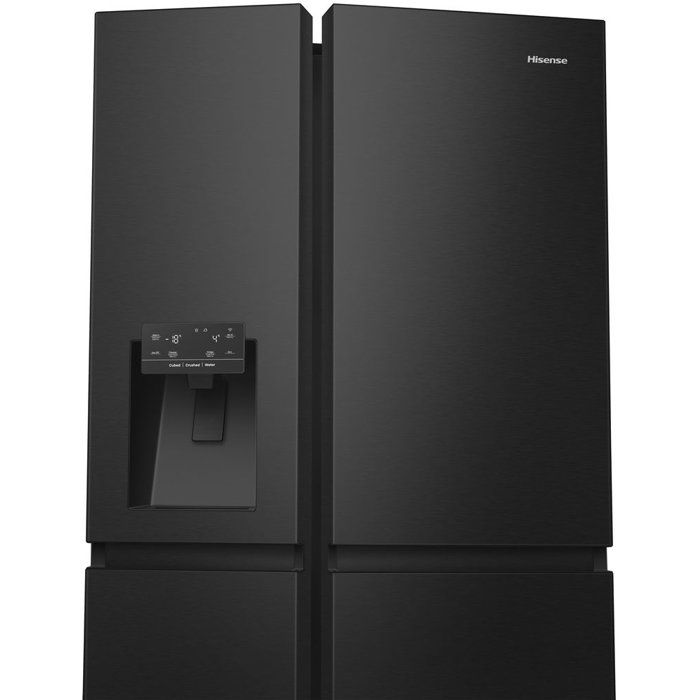 Réfrigérateur Américain - HISENSE - RS818N4TFC - 632 L - Classe C - 91 x 73 x 179 cm - Inox noir