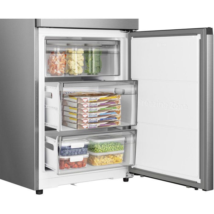 Réfrigérateur Combiné - HISENSE - RB3K330SAIE - 330 L - Classe E - 59,5 x 60 x 185 cm - Inox