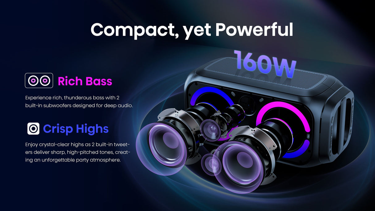 Enceinte nomade - HISENSE - Bluetooth - Max 160 W