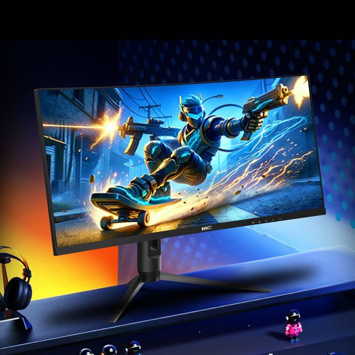 Ecran PC Gamer Incurvé - HKC - 34 - 200Hz - UWQHD - Dalle VA - 1ms - Ajustable en hauteur - CG345U