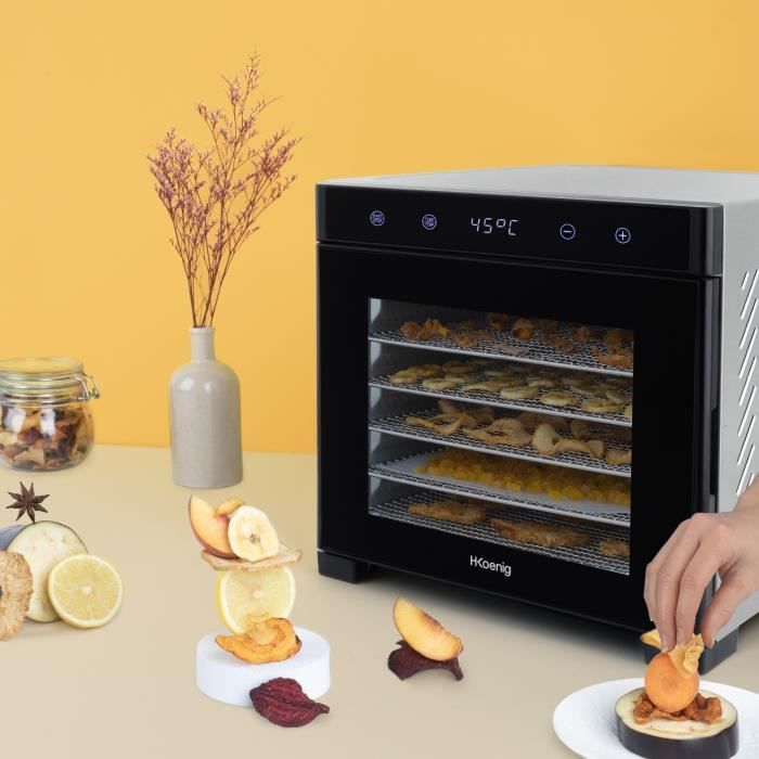 Déshydrateur HKoeNIG - DSY900 - Température de 35°C a 70°C - Minuterie intégrée - 650W