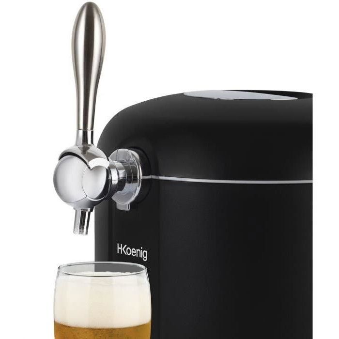 Tireuse a biere HKoeNIG BW1688 - Capacité 6L - Température réglable 3°C a 12°C 6 - Compatible tous fûts - Noir