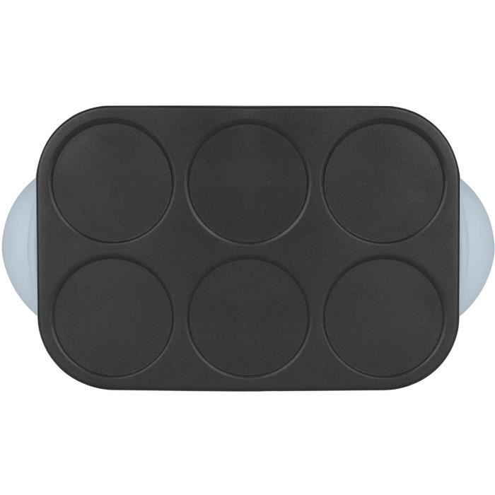 Crepiere WEASY - GOO60 - Crepes et Pancakes - 6 emplacements - Revetement anti-adhésif - Température jusqu'a 240°C - 1500W