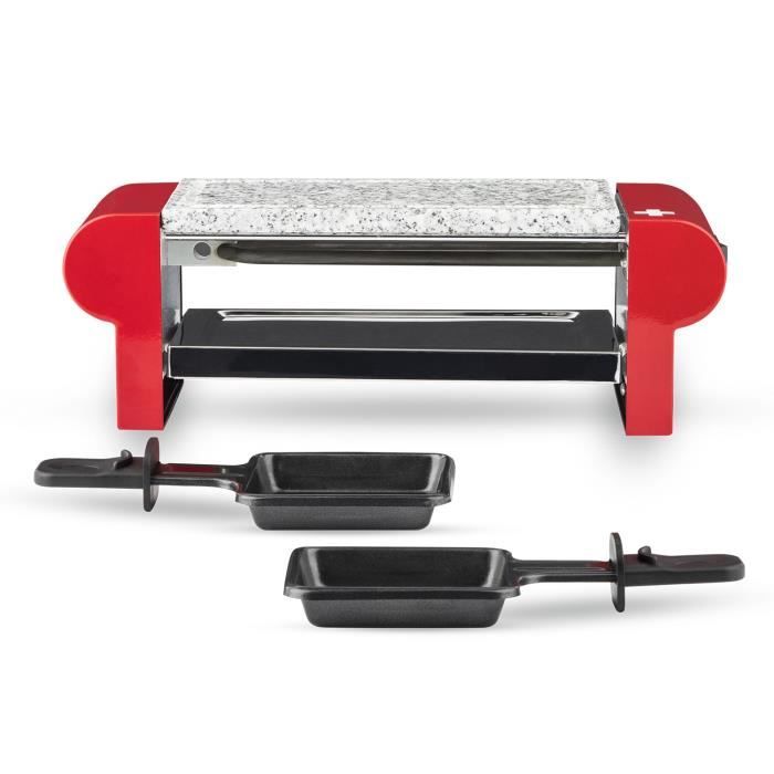 Appareil a raclette HKoeNIG - RP2 - Jusqu'a 2 personnes - Plaque de granit - Température réglable - 350 W