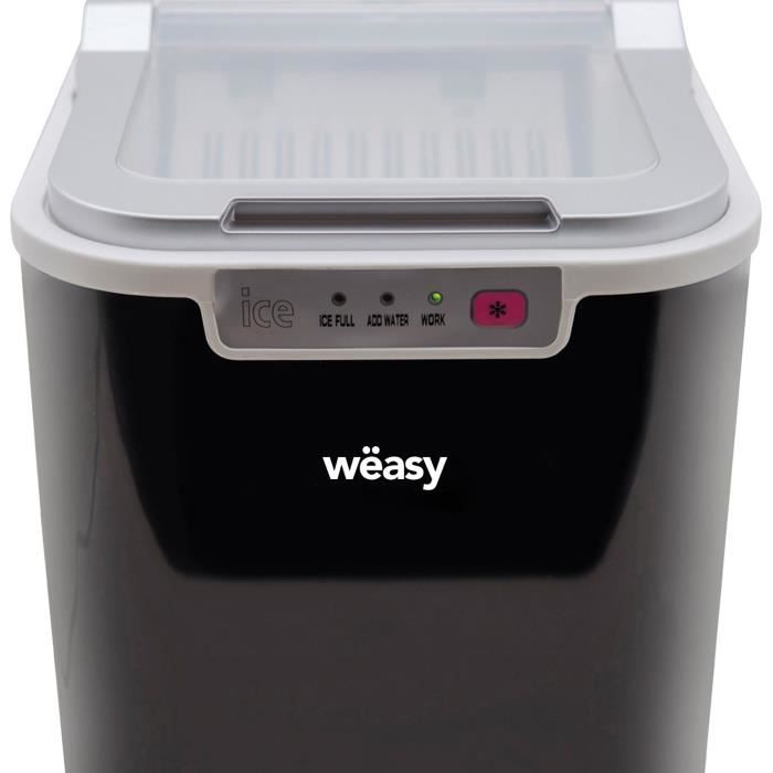 Machine a glaÁons - WEASY KW12 - Jusqu'a 12 kg de glaÁons par jour - 7 a 12min de production - Noir - 120W