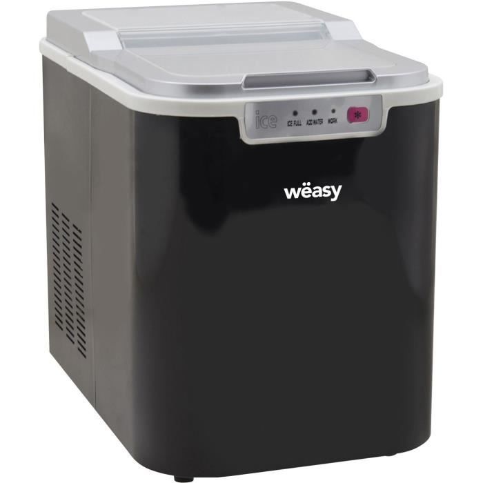Machine a glaÁons - WEASY KW12 - Jusqu'a 12 kg de glaÁons par jour - 7 a 12min de production - Noir - 120W