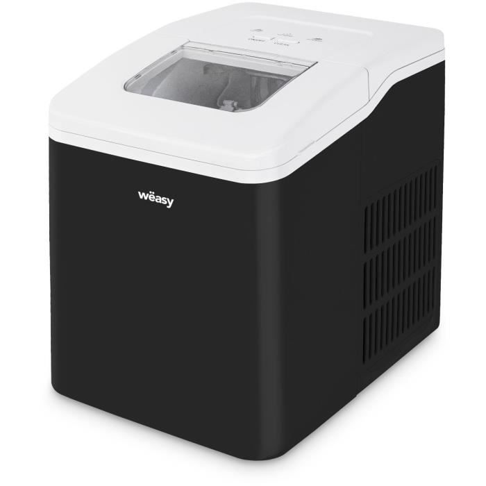Machine a glaçons WEASY - KW12 - Jusqu'a 12 kg de glaçons par jour - 7 a 12 minutes de production - Noir