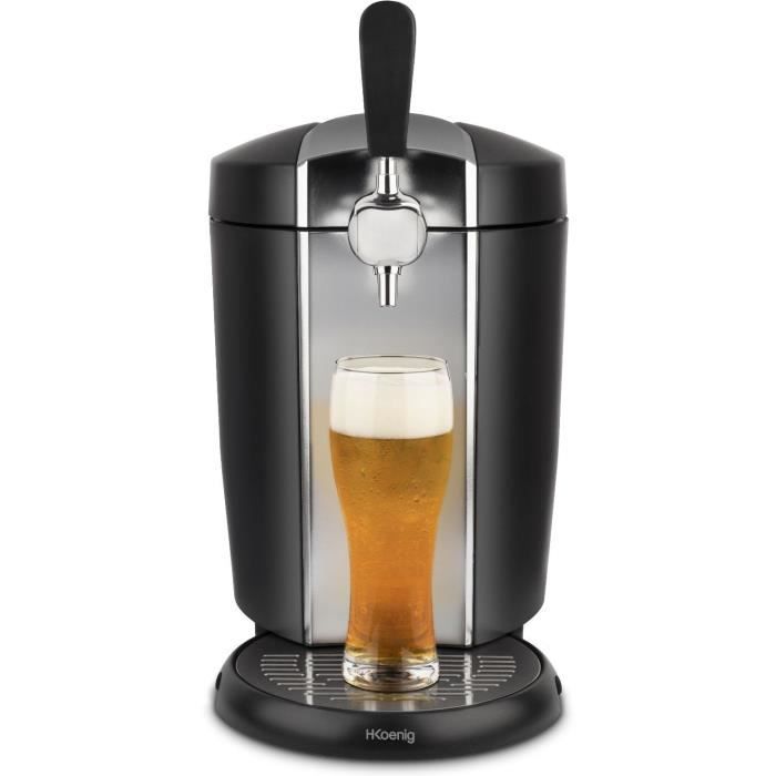 Tireuse a biere HKoeNIG - BW1778 - Capacité 5L - Température réglable 3°C a 6°C - Compatible tous fûts - Inox