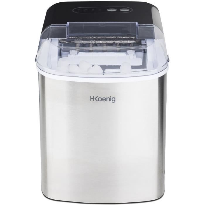 H.KoeNIG - ICEK12 - Machine a glaÁons - CapacitÈ de production 12 kg- temps 10 a 13 min - rÈservoir d'eau 2,1 L - 120W - Ecran LCD