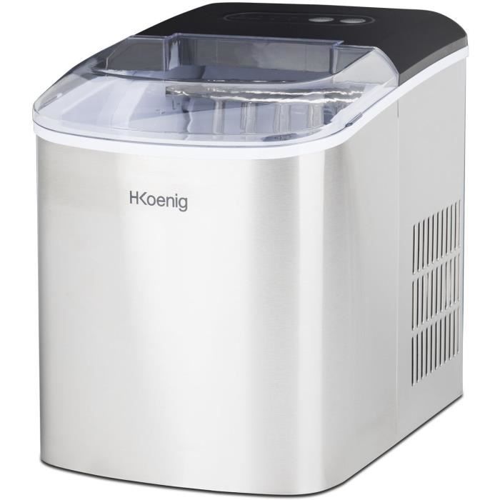 H.KoeNIG - ICEK12 - Machine a glaÁons - CapacitÈ de production 12 kg- temps 10 a 13 min - rÈservoir d'eau 2,1 L - 120W - Ecran LCD