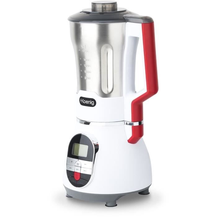 Blender chauffant - H.Koenig - MXC36 - 900 W - 1,4 L - Inox - 3 vitesses + Pulse
