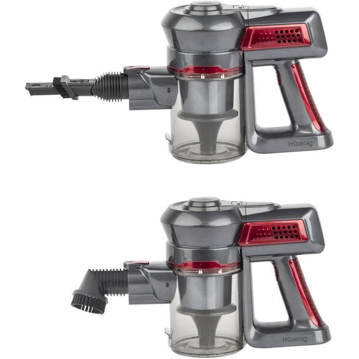 Aspirateur balai 2 en 1 sans fil PowerClean - H.KoeNIG - UP600 - 2 vitesses - Puissance 150W