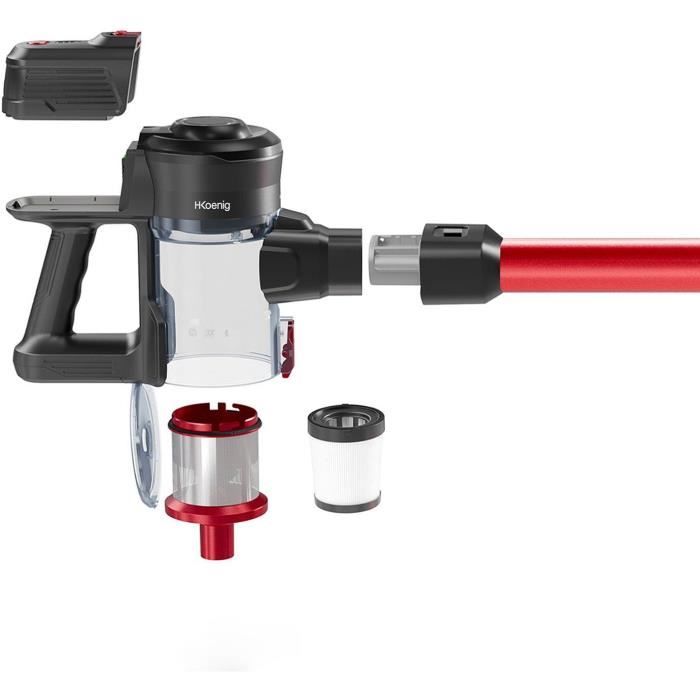 Aspirateur balai 2 en 1 sans fil PowerClean - H.KoeNIG - UP600 - 3 vitesses - Puissance 155W