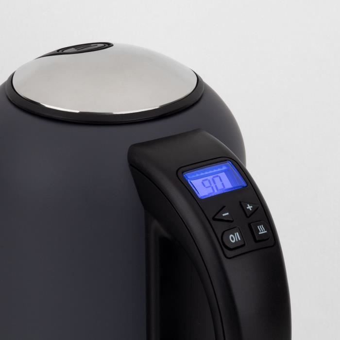 Bouilloire H.KoeNIG Boe52 - CapacitÈ 1,7 L - TempÈrature rÈglable 40 a 110∞C - Ecran LCD - Gris mat