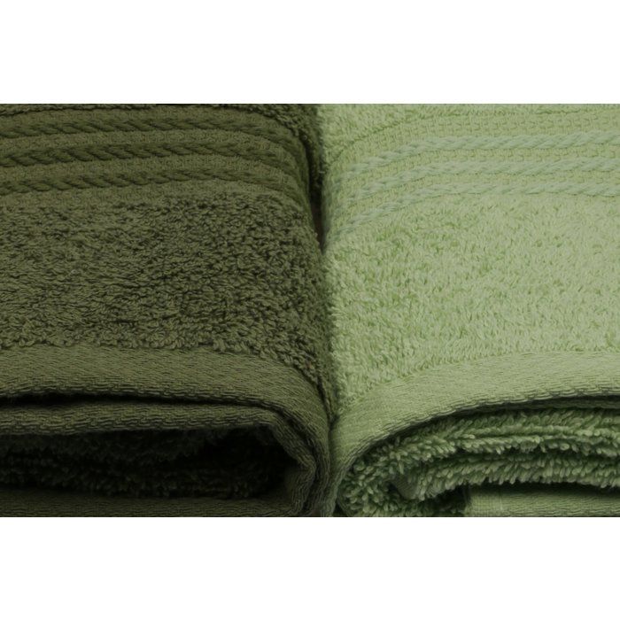 Ensemble de 4 serviettes a main - 50 x 90 cm - Vert