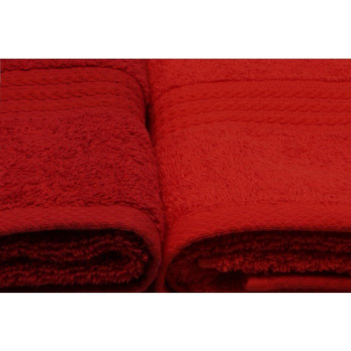 Ensemble de 4 serviettes a main - 50 x 90 cm - Orange