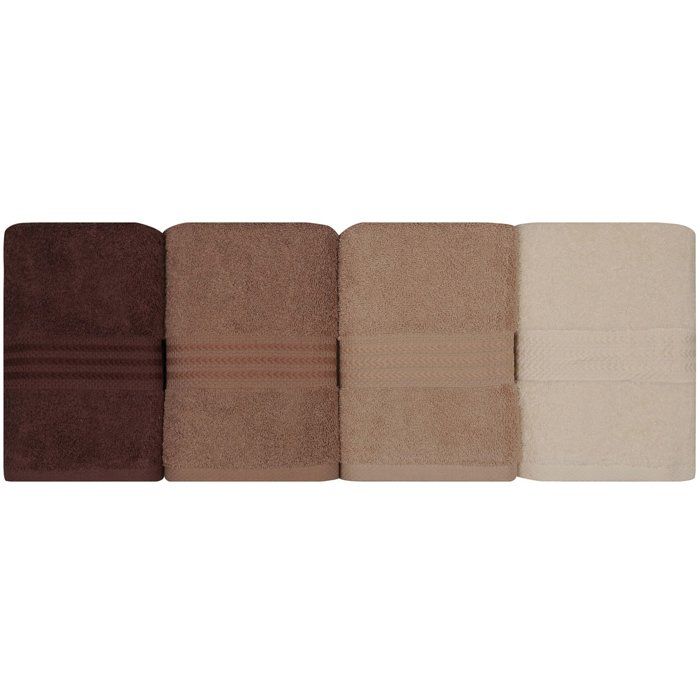 Ensemble de 4 serviettes a main - 50 x 90 cm - Creme