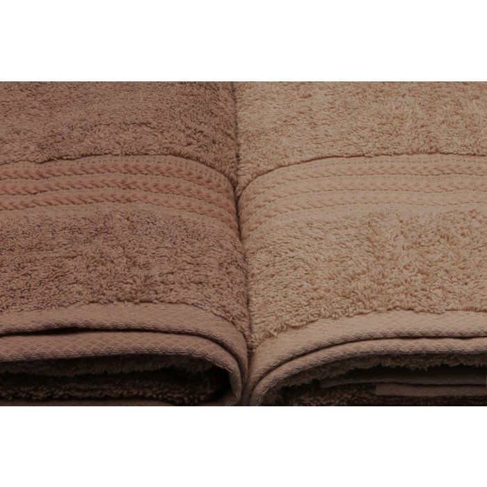 Ensemble de 4 serviettes de bain - 70 x 140 cm - Creme