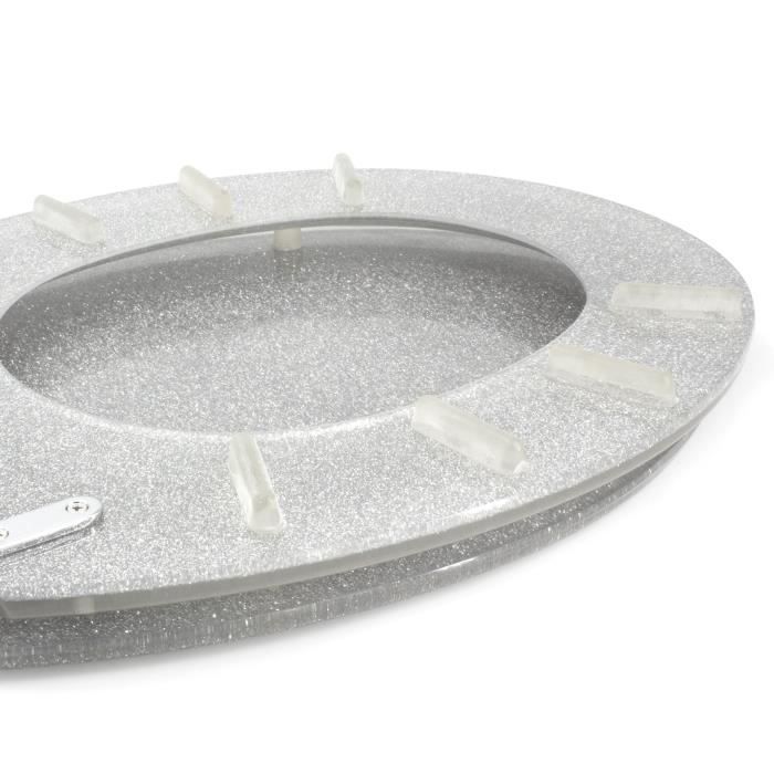 Abattant WC - GELCO DESIGN - Frein de chute magnétique - Gris pailleté