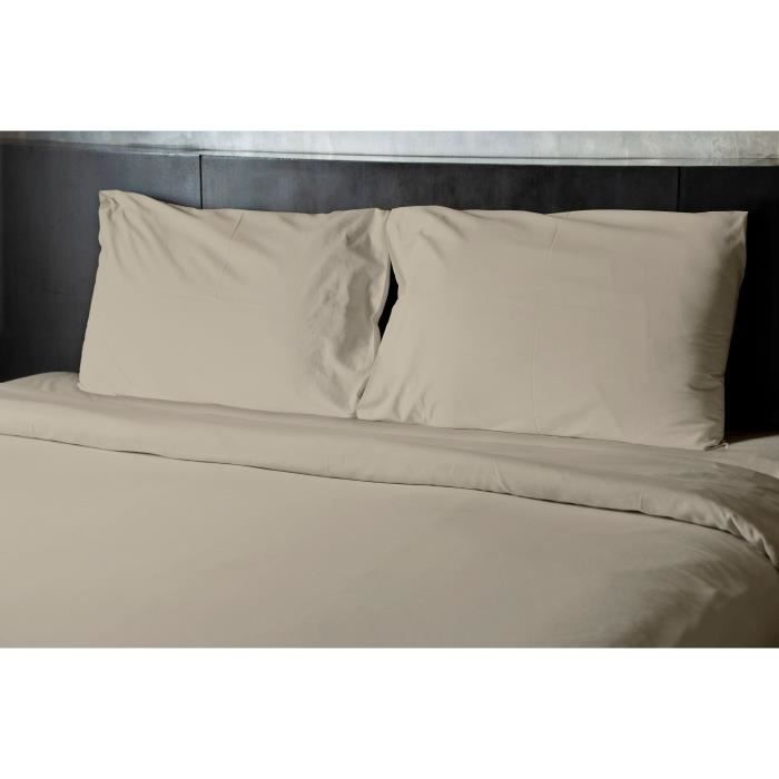 Drap plat - HOME LINGE PASSION - HP72098 - Microfibre 82 g - 180 x 290 cm - Beige ivoire