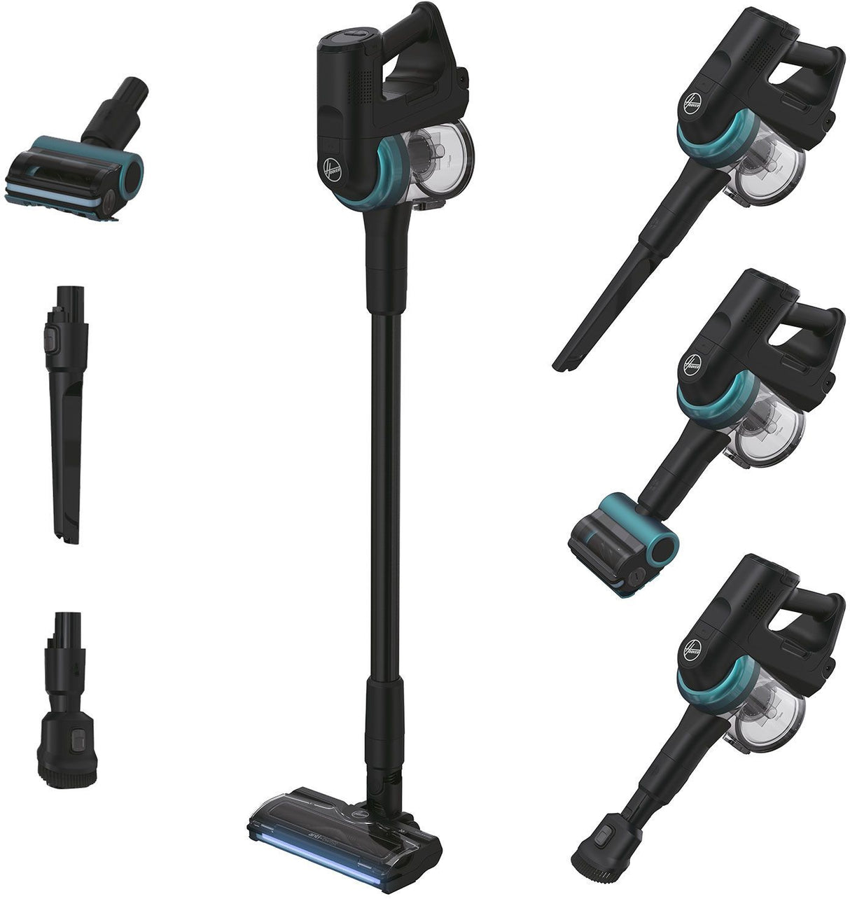 Aspirateur balai sans fil - HOOVER HF410P - Puissance 190 W - Autonomie 30 min - Réservoir 0,7 L - Noir