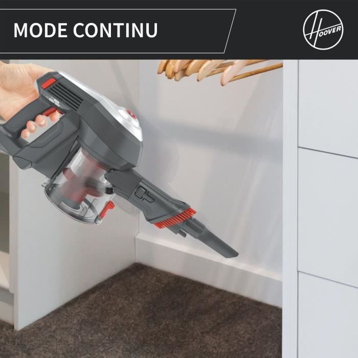 HOOVER HF122AH - Aspirateur Balai sans Fil - Position Park&Go - Autonomie 40 Min - Brosse avec Eclairage Led