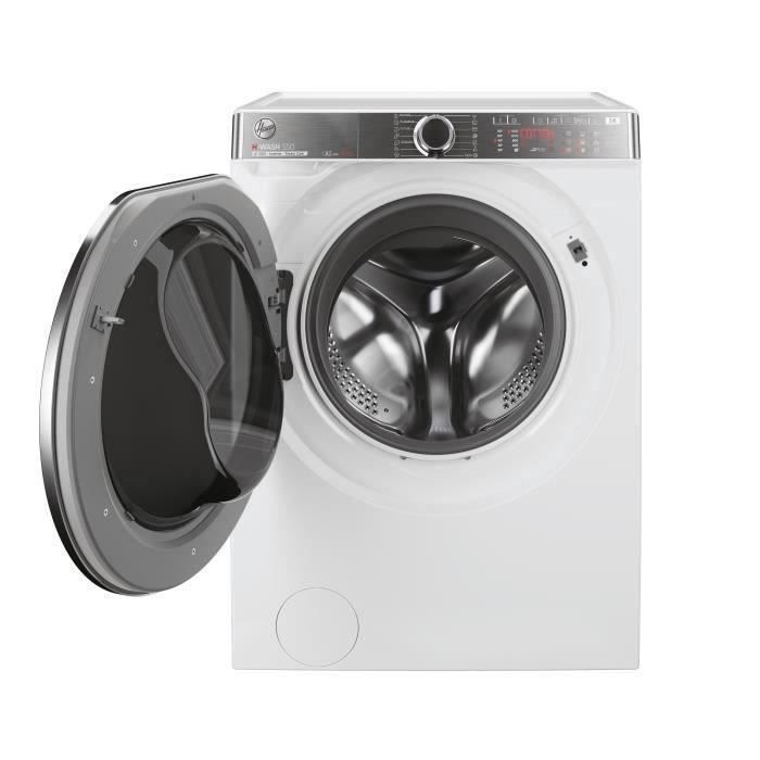 Lave-linge hublot HOOVER H-WASH 550 H5WPB49AMBC8/1-S - 9 kg - Induction - 1400 trs/min - Classe A - Connecté - Vapeur - Blanc