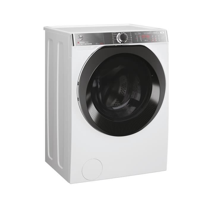 Lave-linge hublot HOOVER H-WASH 550 H5WPB49AMBC8/1-S - 9 kg - Induction - 1400 trs/min - Classe A - Connecté - Vapeur - Blanc