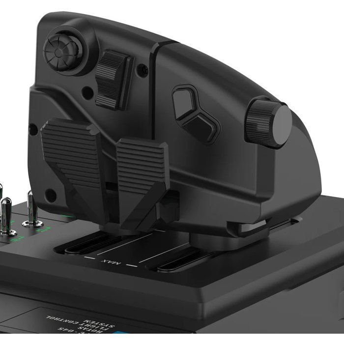 Systeme de vol et support Hotas pour PC - Hori - Double manette fontion de gouvernail - 200 fonctions configurables - Noir