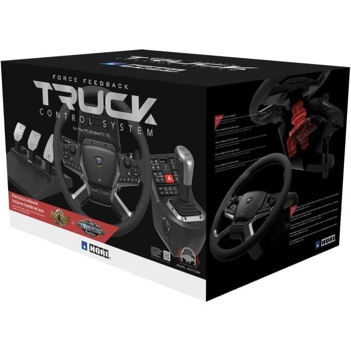 Volant avec boîte de vitesses et pédales - HORI - PC - Inclus Truck Simulator 2 et American Truck Simulator
