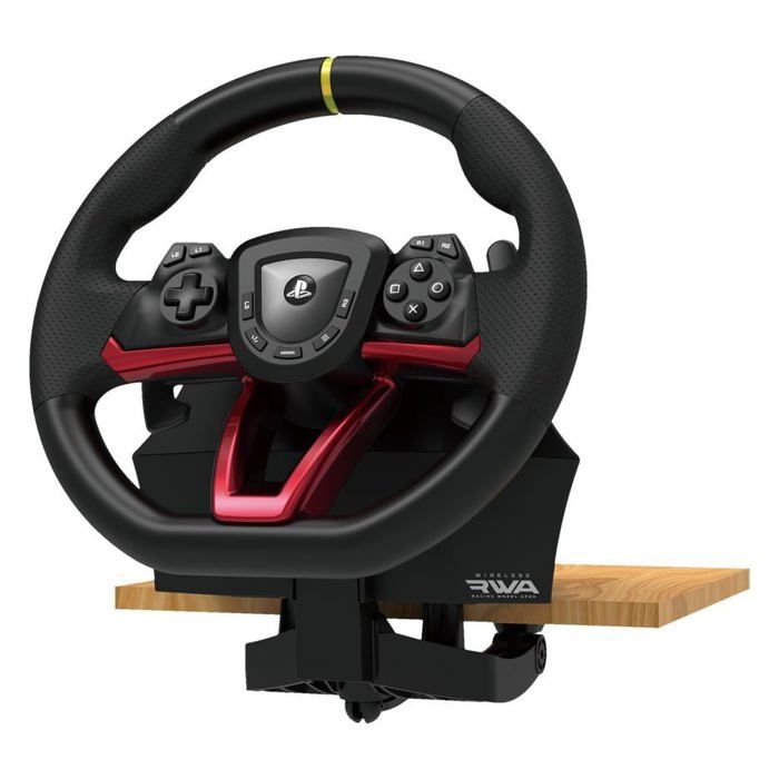 Volant de course - HORI - Apex - Sans fil - Compatible PS5/PS4/PC - Noir et rouge