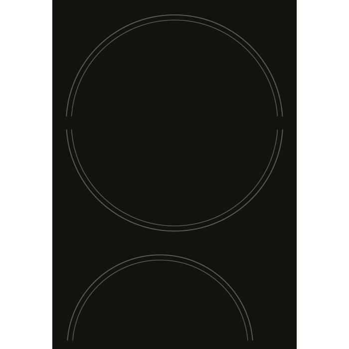 Table de cuisson vitrocéramique - HOTPOINT - HR631C - 4 foyers - 60 cm - Noir