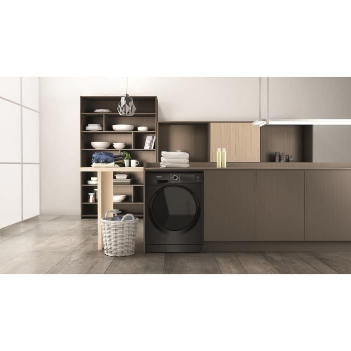 Lave-linge séchant HOTPOINT NDD11725BDAEU - 11 / 7 kg - Induction - L60cm - 1600 trs/min - Noir