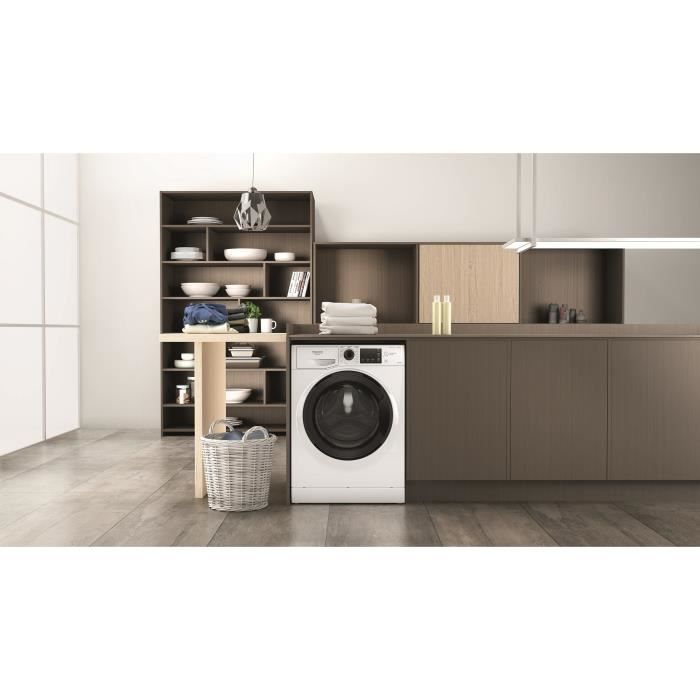 Lave-linge séchant HOTPOINT NDB8635KFR - 8 / 6 kg - Induction - L60cm - 1400 trs/min - Blanc