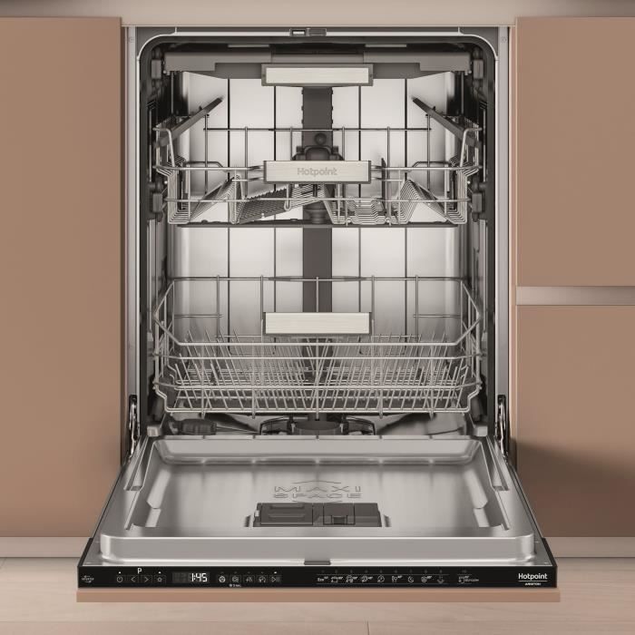 Lave-vaisselle tout encastrable HOTPOINT H7IHP40L - 15 couverts - 40 dB - Classe C - Maxi Space - tiroir a couverts