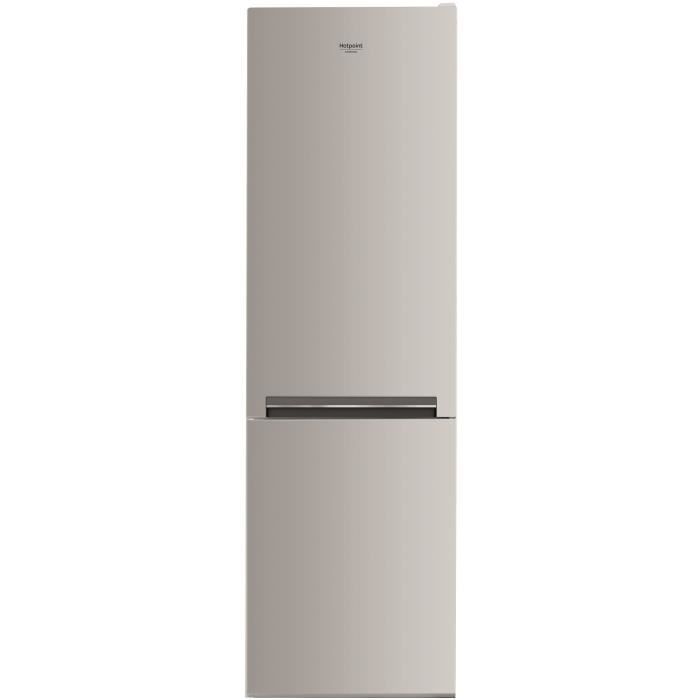 RÈfrigÈrateur congÈlateur bas - HOTPOINT H8A2ES - 337 L (226L +111 L) - Froid brassÈ - Classe E - L69 cm x H 193,5 cm - silver