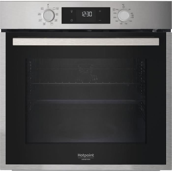 Four encastrable - Pyrolyse hydrolyse - Chaleur tournante - HOTPOINT - HAO5540PX - Inox - 71 L - A++
