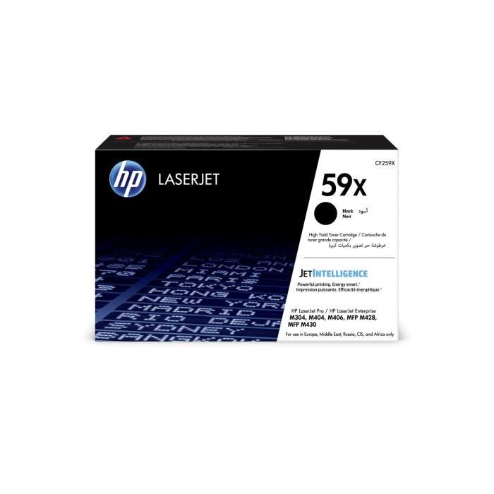 Cartouche de toner noir HP 59X grande capacitÈ authentique (CF259X) pour LaserJet Pro M304/M404/MFP M428