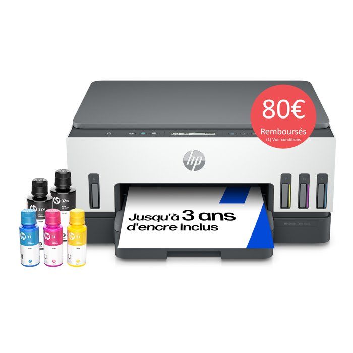 Imprimante tout-en-un HP Smart Tank 7005 couleur a réservoir d'encre
