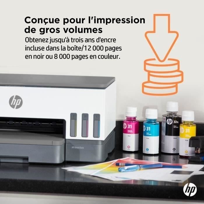 Imprimante tout-en-un HP Smart Tank 7005 couleur a rÈservoir d'encre
