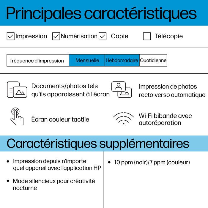 Imprimante tout-en-un HP Envy 6110e Jet d'encre couleur - Copie Scan - 3 mois d'Instant ink inclus avec HP+