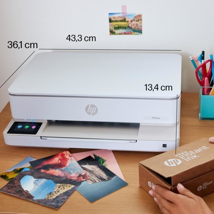 Imprimante tout-en-un HP Envy 6110e Jet d'encre couleur - Copie Scan - 3 mois d'Instant ink inclus avec HP+