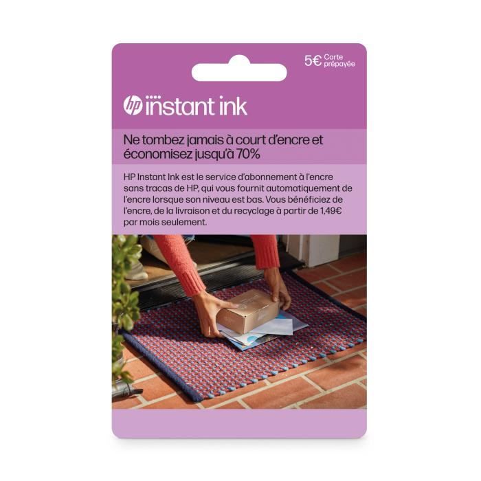 Carte prÈpayÈe Instant Ink HP - Abonnement livraison cartouches originales HP