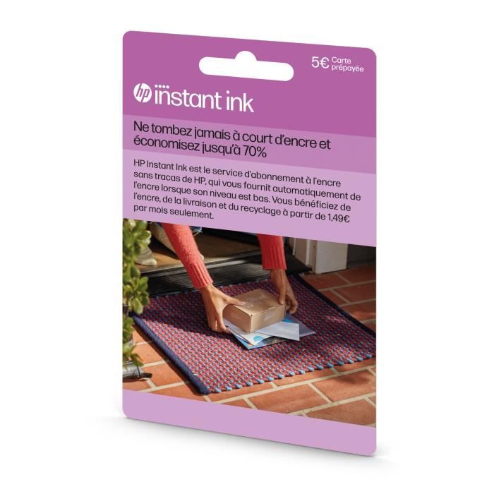 Carte prÈpayÈe Instant Ink HP - Abonnement livraison cartouches originales HP