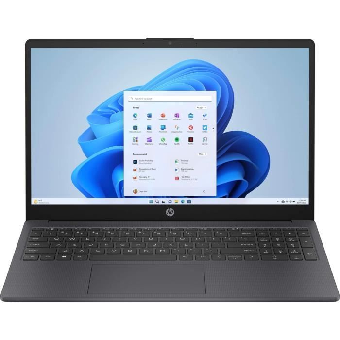 PC Portable HP 15-fd0064nf - Windows 11 - 15,6 FHD - Core i3-N305 - RAM 8Go - Stockage 256Go SSD - AZERTY
