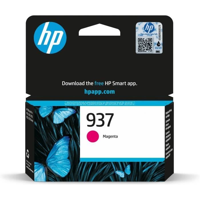 HP 937 Cartouche d'encre Magenta authentique (4S6W3NE) pour HP OfficeJet Pro 9110/9120/9130/9720/9730