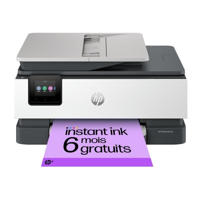 HP OfficeJet Pro 8124e - Imprimante tout-en-un ñ Jet d'encre couleur avec 3 mois d'Instant Ink inclus avec HP+